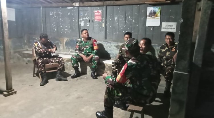 Babinsa dan Aparat keamanan Desa Bersatu Ciptakan Lingkungan Aman dan Nyaman