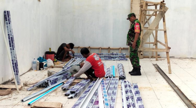 Sentuhan Detail di Setiap Sudut Babinsa Dampingi Finishing KDKMP Parakancanggah