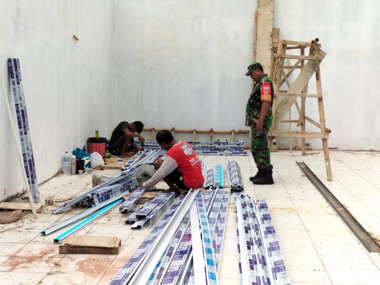 Sentuhan Detail di Setiap Sudut Babinsa Dampingi Finishing KDKMP Parakancanggah