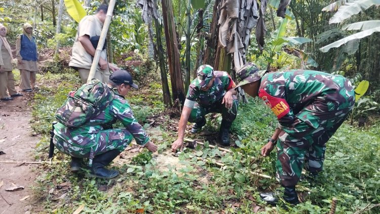 Babinsa Koramil 10 Bawang Pantau Sumur Bor di Desa Masaran