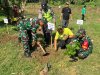 Koramil 02 Klampok Bersama Forkopimcam dan Siswa SMAN 1 Purwareja Klampok Gelar Aksi Penghijauan di Bantaran Sungai Serayu