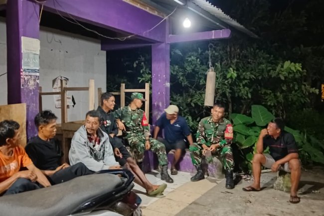 Koramil 09 Susukan Laksanakan Patroli Malam Tingkatkan Kamtibmas di wilayah Susukan