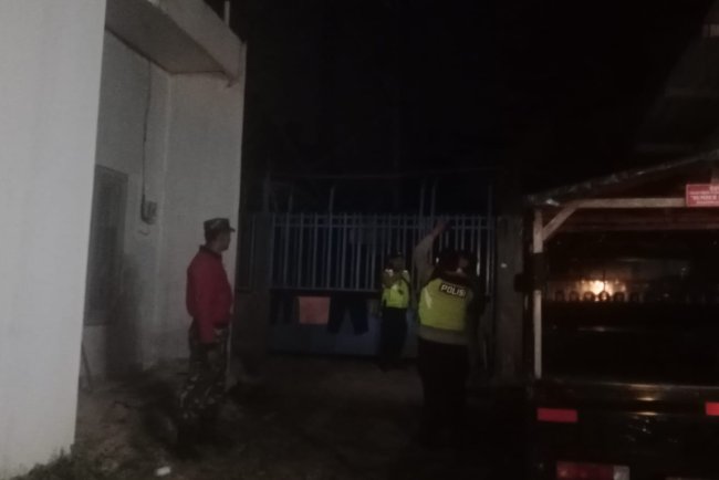 Koramil 18 Pagentan Bersama Polsek Pagentan Gelar Patroli Malam