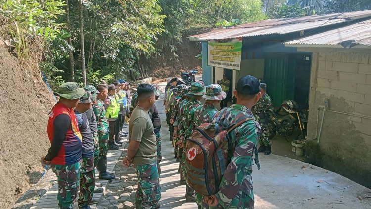 Apel Pagi Jadi Awal Semangat Satgas TMMD Bangun Desa Gumelem Kulon
