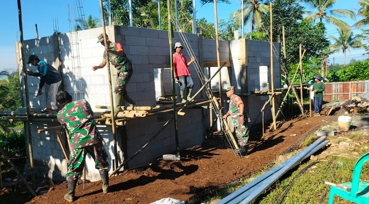Koramil 11/Punggelan Percepat Pembangunan Rumah Layak Huni untuk Warga