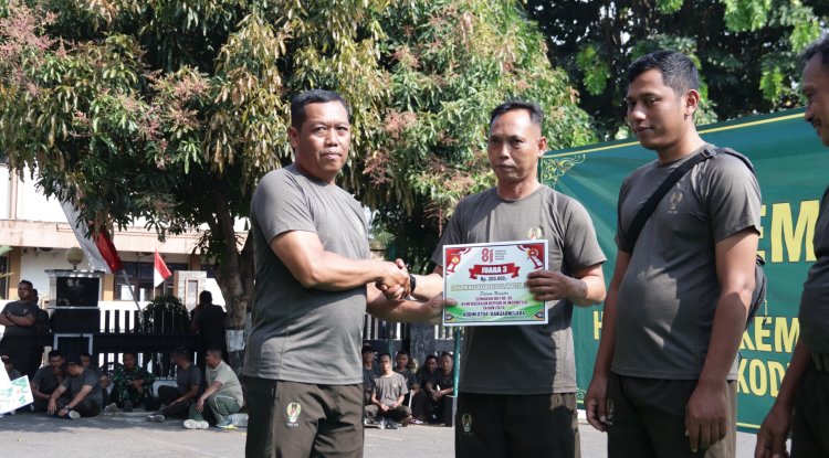 Semarak HUT ke-81 RI Kodim 0704/Banjarnegara Pererat Kebersamaan Lewat Lomba