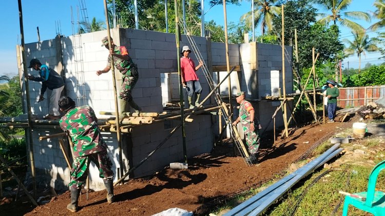 Koramil 11/Punggelan Percepat Pembangunan Rumah Layak Huni untuk Warga