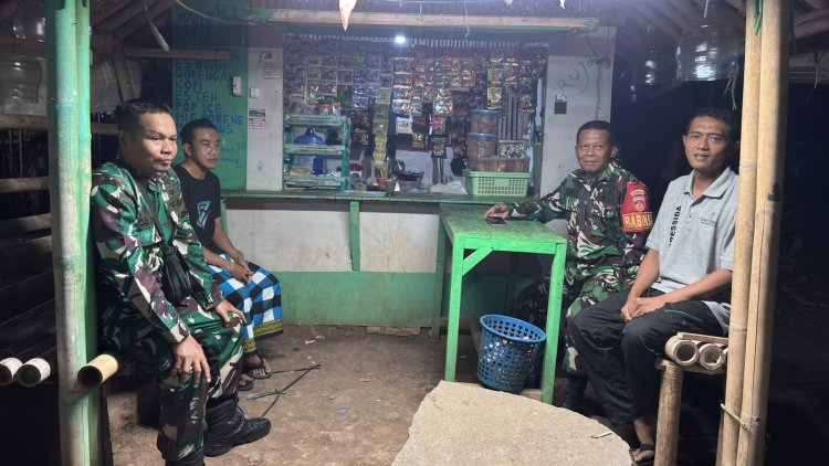 Koramil 10 Bawang Laksanakan Patroli Keamanan demi Kamtibmas Kondusif