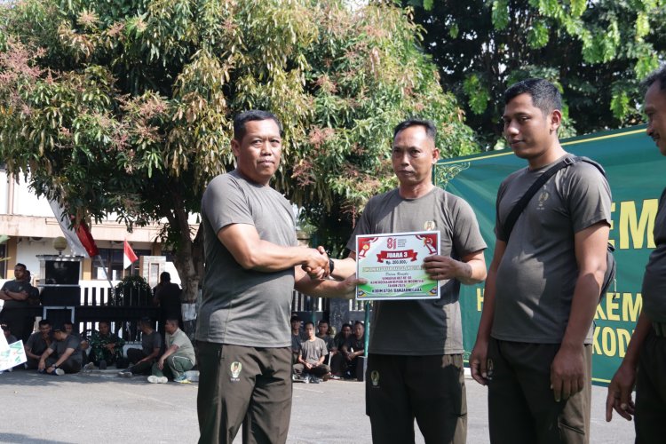 Semarak HUT ke-81 RI Kodim 0704/Banjarnegara Pererat Kebersamaan Lewat Lomba
