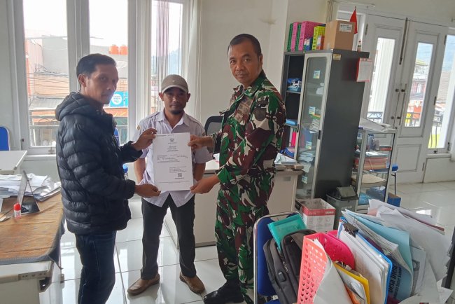 Babinsa Koramil 05/ Batur Melaksanakan Pendampingan Pembuatan Akte Warga Binaan