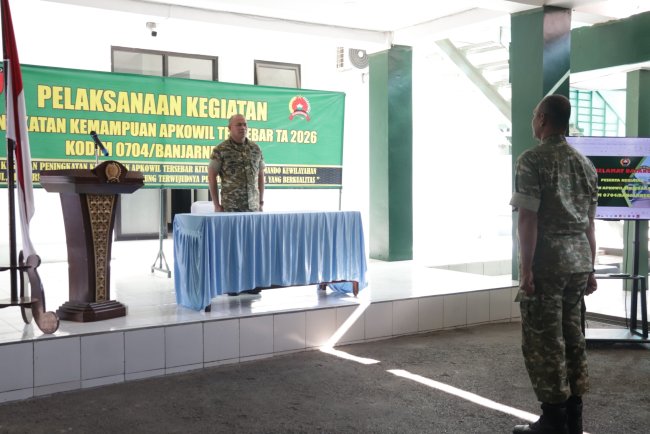 Dandim Banjarnegara Buka Kegiatan Peningkatan Kemampuan Apkowil Tersebar TA 2026