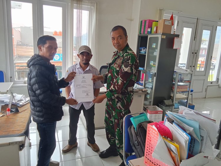 Babinsa Koramil 05/ Batur Melaksanakan Pendampingan Pembuatan Akte Warga Binaan