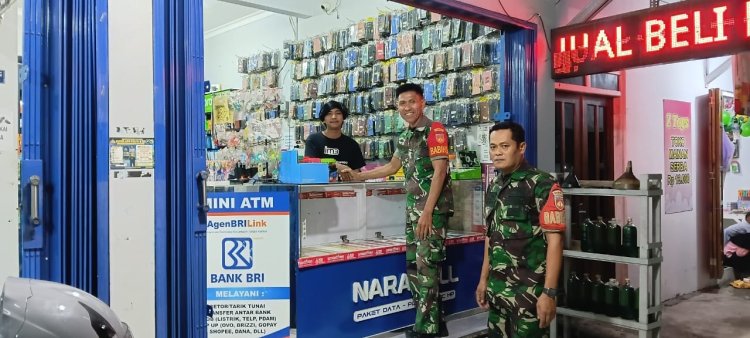 Babinsa Koramil 18/Pagentan Melaksanakan Patroli Malam Guna Memastikan Keamanan Wilayah