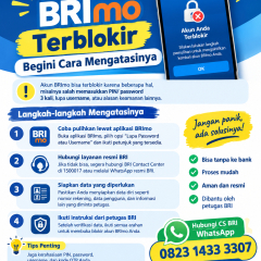 Cara Membuka Blokir BRImo karena Salah PIN 3 Kali